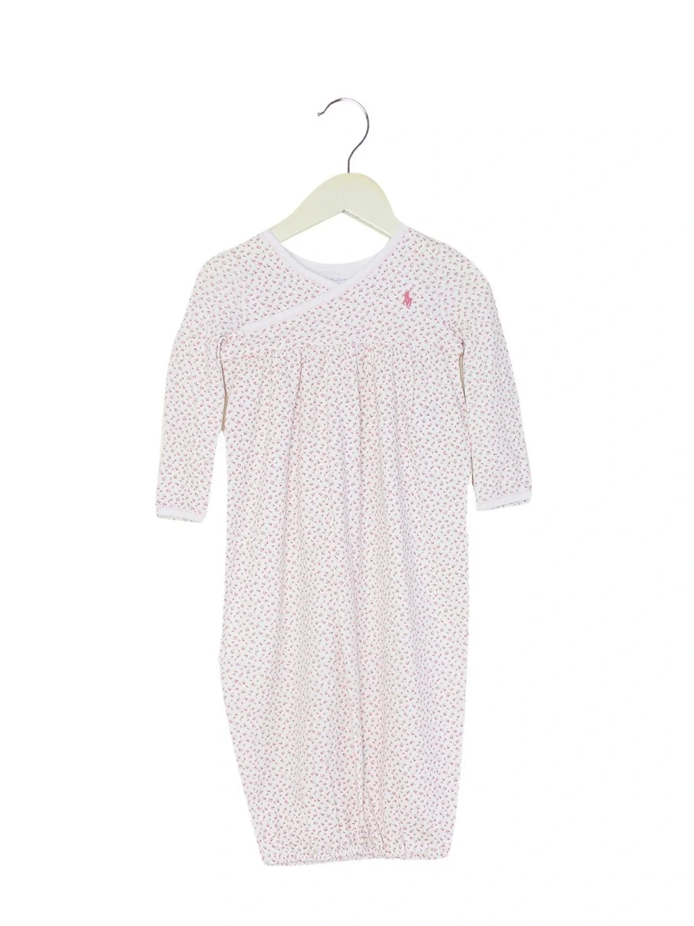 Ralph Lauren Girls Layette Pink and White Floral Gown • Newborn